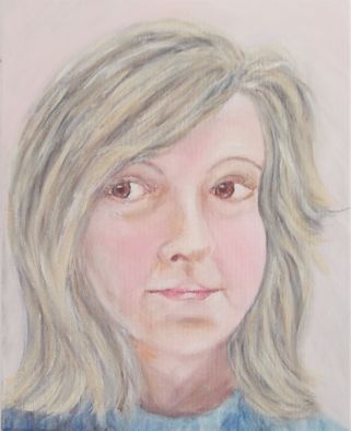 Autorretrato ao natural. Óleo /tela 24x30cm. Natural self-portrait. Oil on canvas 24x30cm.